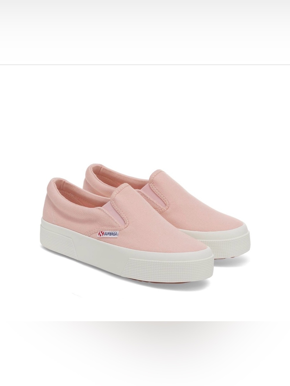 Superga 2740 Canvas Platform Slip On Sneakers Blush Pink Size 39.5